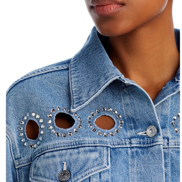 7 for all mankind Jean jacket  with Swarovski element . Watch the video please - Picture 5 of 17